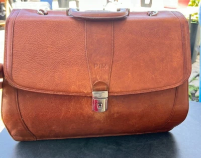 Maletín Legal BOSCA Leather Partners Marrón Solapa Abogado/Médico Sin Llave Foto 1 de 4