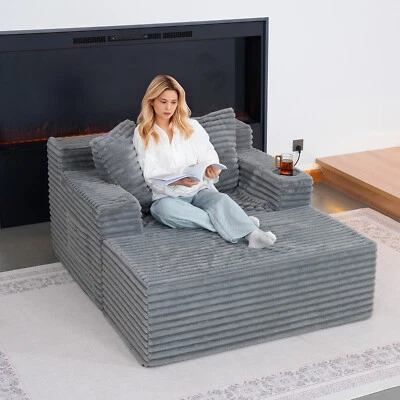 SLSY Sofa Bed, Sleeper Couch Oversized Chaise Lounge Chair Indoor with Ottoman - Image 1 of 4