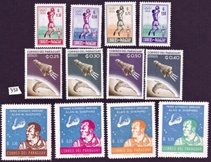Paraguay 3 sets of 4 MLH stamps, 1960 556-559, 1961 610-13, 1962 700-03-Lot 338 - Picture 1 of 1