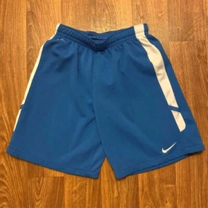 Nike Dri Fit Shorts Youth Boys Large Basketball Blue White - Picture 1 of 6