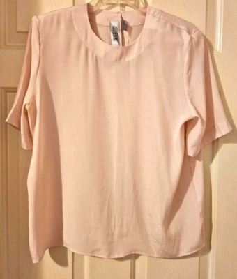 Women's Josephine Pink Pullover Blouse ~ Short Sleeve ~ Sz Medium ~Vintage - Image 1 of 4