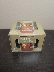 Yankee Candle Patchouli Tea Lights Rare Retired 12 Lights 4.2 Oz Brand New - Picture 1 of 6