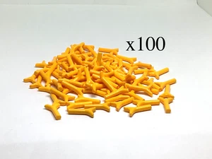 Lego Bright Light Orange Carrot Top / Twig - x 100 - Part ID: 33183 New - Picture 1 of 1