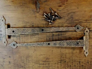 McKinney Strap Hinges Cabinet Copper Finish 9" with 3/8” Offset New Vtg. - Picture 1 of 7