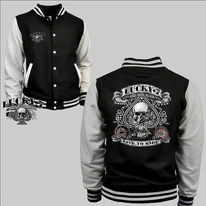Chaqueta de motorista College Chopper Bobber motocicleta motociclista clásico *4240 - Imagen 1 de 2