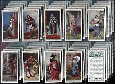 Tobacco Card Set, WD & HO Wills, ENGLISH PERIOD COSTUMES, Vintage Dress, 1927 • 1.15€