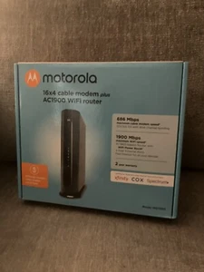 Motorola MG7550 16x4 DOCSIS 3.0 Kabel Modem Plus AC1900 WiFi Router NOWY-ZAPIECZĘTOWANY! - Zdjęcie 1 z 3