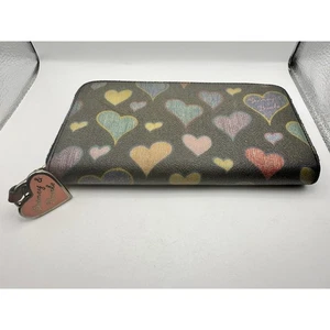 DOONEY 💜&💛BOURKE🩷 VINTAGE❤️HERZEN🩵 ZIP AROUND💚 CLUTCH GELDBÖRSE - Bild 1 von 24