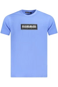 NAPAPIJRI Herren Kurzarm T-Shirt Blau - Lässige Passform, Bio-Baumwolle, Print - Bild 1 von 2