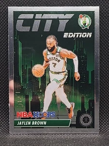 2023-24 Hoops Premium Stock City Edition Jaylen Brown Boston Celtics Card  - Picture 1 of 2