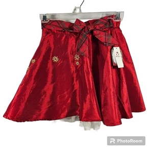 Disney Store Little Girl's Red Holiday Skirt NWT Size M 7/8 - Picture 1 of 9