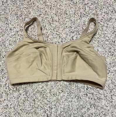 Comfort Choice Size 38DDD Front Closure Beige SPORT BRA Low Impact  - Image 1 of 3