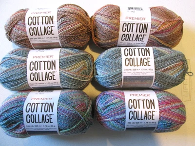 Cotton Collage Premier Merino Wool Sock Yarn Lot of 6 Destash - Image 1 of 4