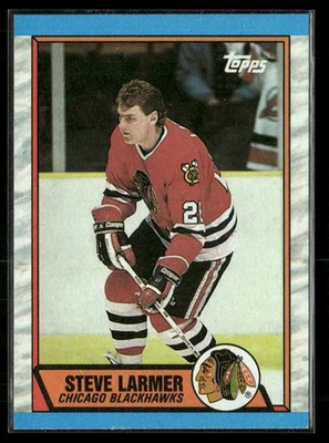 1989-90 Topps #179 Steve Larmer Chicago Blackhawks - Image 1 of 2
