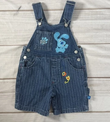 Pantalones Cortos de Jean Denim Vintage BLUES TICKS TALLA 3T Bordados a Rayas Foto 1 de 4