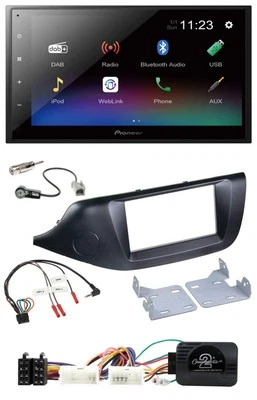Pioneer USB Bluetooth DAB 2DIN Lenkrad Autoradio für Kia Ceed ab 2012 schwarz oh - Bild 1 von 4