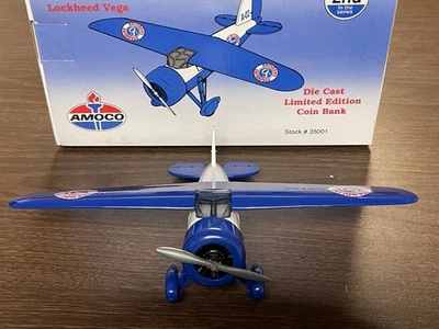 Amoco 1932  Lockheed Vega 1:32 Die Cast Metal Airplane Bank - Image 1 of 4