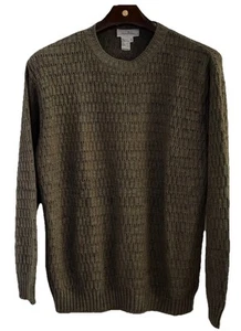 Ermenegildo Zegna-Vintage Long Sleeve Crewneck Knit Cotton Blend Sweater-XL - Picture 1 of 12