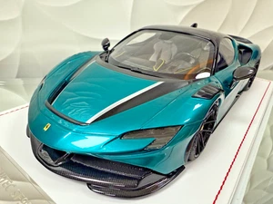 1/18 IVY MERIT NOVITEC FERRARI SF90 STRADALE CROMO AZUL AB130 EDICIÓN LIMITADA 40 DE 99 - Imagen 1 de 12