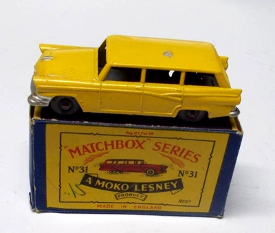 Matchbox Moko Lesney 1957 No. 31 American Ford Station Wagon con caja original casi nuevo Foto 1 de 4