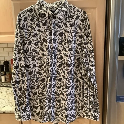 Camisa de vestir Express para hombre XL ajustada IMX floral con botones - Usada *Envío gratuito* Foto 1 de 4