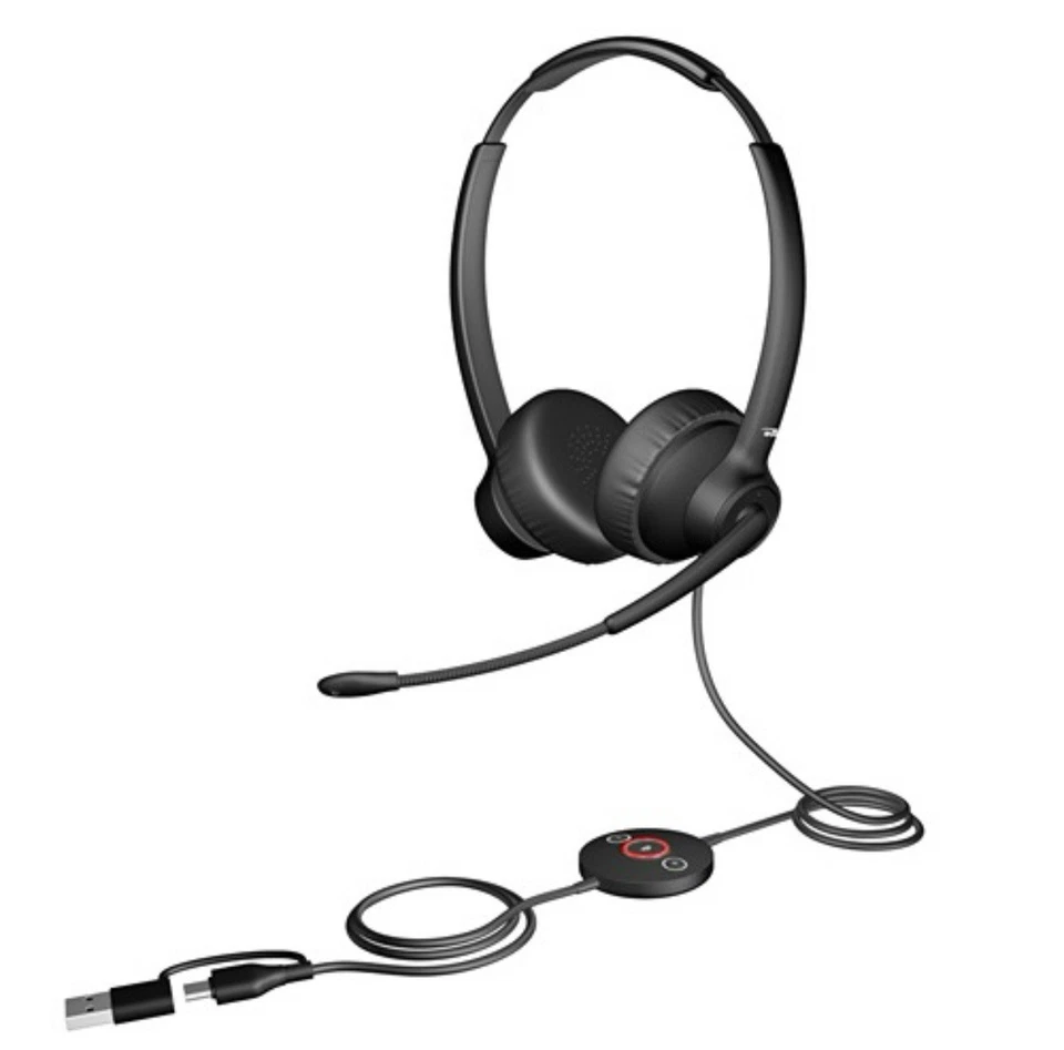 Cyber Acoustics AC-304C USB-C Stereo Headset with AI Noise Cancelation Mic - Image 1 of 3