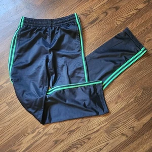 Green Stripe Adidas Track Sweat Athletic Pants Youth Size XL - Picture 1 of 9