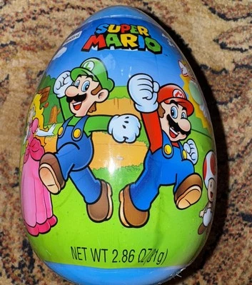 Huevo de Pascua grande de plástico azul Super Mario con caramelo Smarties NUEVO favor de fiesta Foto 1 de 3