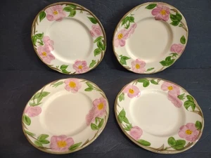 Lote 4 Platos de Ensalada de Cerámica Rosa Desierto Franciscano 7.75" Rosa Verde Floral T6 - Imagen 1 de 7