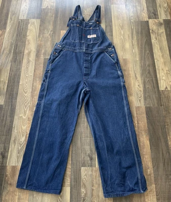 Mono vaquero Big Mac azul carpintero cuadrado trasero EE. UU. W40 L29 Foto 1 de 4