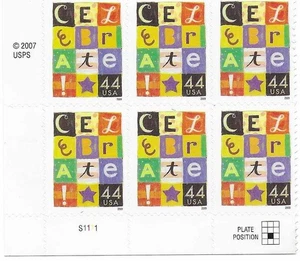 2009 Scotts #4407 Celebrate 44c Plate Block 6 Stamps MNH OG - Picture 1 of 1