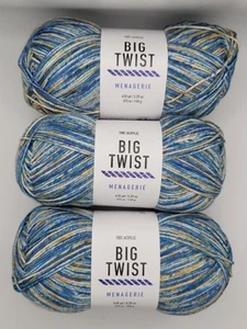 Lot of 3 Big Twist Menagerie Yarn, Color is Parrotfish, 410 yds ea, NEW - Picture 1 of 4