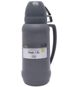 basiks Plastic Vacuum Thermal Flask Hot Cold Tea Drink Camping Travel 1.8L - Picture 1 of 1