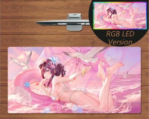 Anime RGB LED großes Mauspad Honkai Sternschiene Kafka Gaming Matte Mousepad Geschenk - Bild 1 von 3