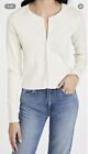 Re/Done x Hanes Cardigan 50?s Cropped Long Sleeve Ivory NEW NWT Vintage White XS