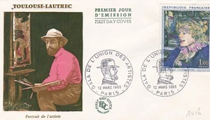FRANCE 1965 FDC TOULOUSE LAUTREC YT 1426 - Foto 1 di 1