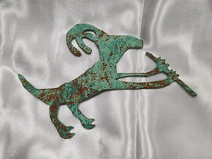 Metal Art Animal Magnet Goat (?) Southwest Patina Unique 5.5 x 3.5 - Picture 1 of 4