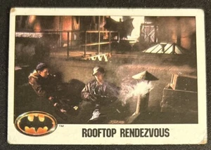 1989 Topps Batman The Movie “Rooftop Rendezvous”Card #15 Poor Creased - Picture 1 of 2