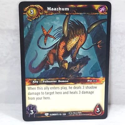 World Of Warcraft War Of The Elements Maazhum 93/220 TCG Card - Image 1 of 2