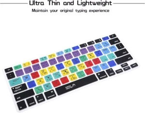 Silicone Keyboard Cover w/ Photoshop Shortcuts for MacBook Por Air 13 14 15 17 - Picture 1 of 14