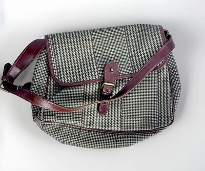 POLO RALPH LAUREN Authentic Brown Canvas and Leather Trim Crossbody - Image 1 of 4