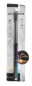 Brookstone ARC E-Lighter Flexible Long Neck Rechargeable USB Metallic-BRAND NEW - Picture 1 of 3