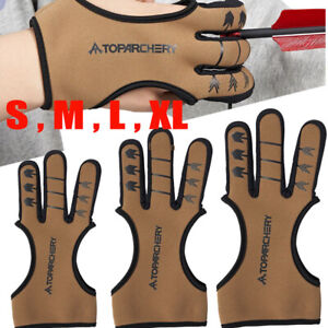4 Size Archery Finger Guard Protector Shooting Gloves Non-Slip Breathable S-XL