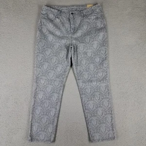 NEU Chico's Girlfriend Jeans Damen 1/US 8 Slim Ankle Stretch Damast Print - Bild 1 von 13