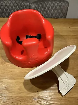 BUMBO Baby Seat Chair RED With Tray • 0.99£