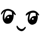 XXL Autoaufkleber Sticker Cartoon Augen Gesichter Emoticons Kawaii Aufkleber