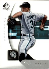 2005 SP Authentic Baseball Card #1 A.J. Burnett