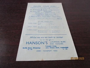 HUDDERSFIELD TOWN v BLACKBURN ROVERS 1945/6 DECEMBER 26th boxing day - Picture 1 of 2