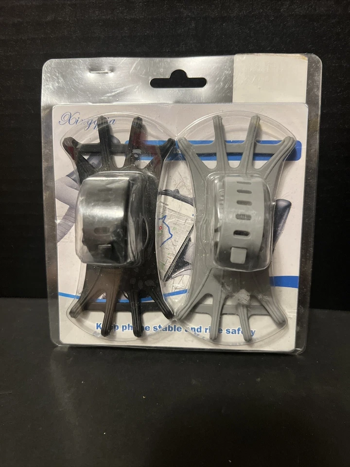 2 Pack Bike Phone Mount Silicone Phone Holder cart motorcycle bike - Image 1 of 1