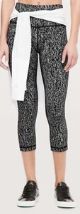 Lululemon Wunder Under Crop High-Rise 21"Luon Suited Jacquard Black White US10 - Bild 1 von 7